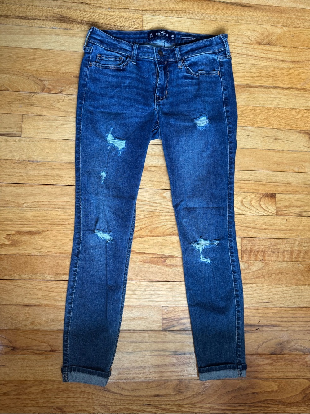 Distressed Hollister Jeans - Dark Blue